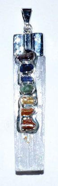 Selenite 7 Chakra Necklace | Jewelry-Necklace | Wiccan Center