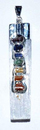 Selenite 7 Chakra Necklace | Jewelry-Necklace | Wiccan Center