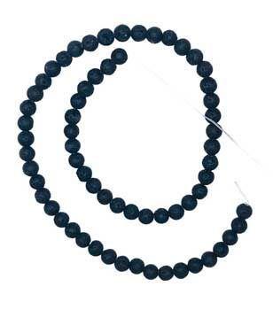 6mm Lava Beads 6pk | Beads | Wiccan Center