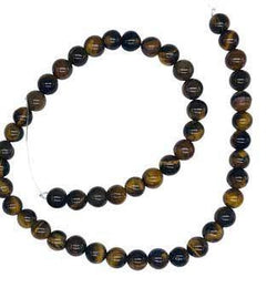 8mm Tigers Eye Beads - 6pk | Beads | Wiccan Center