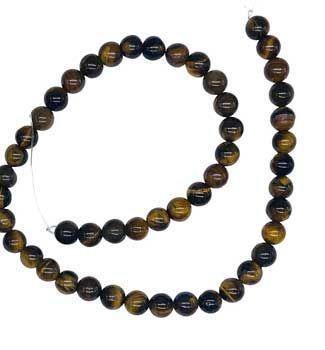 8mm Tigers Eye Beads - 6pk | Beads | Wiccan Center