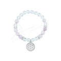 Quartz & Kunzite Flower of Life Bracelet | Jewelry-Bracelet | Wiccan Center