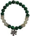 Synthetic Malachite & Quartz Celtic Bracelet | Jewelry-Bracelet | Wiccan Center