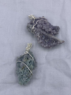 Wire-Wrapped Grape Agate Necklace | Jewelry-Necklace | Wiccan Center