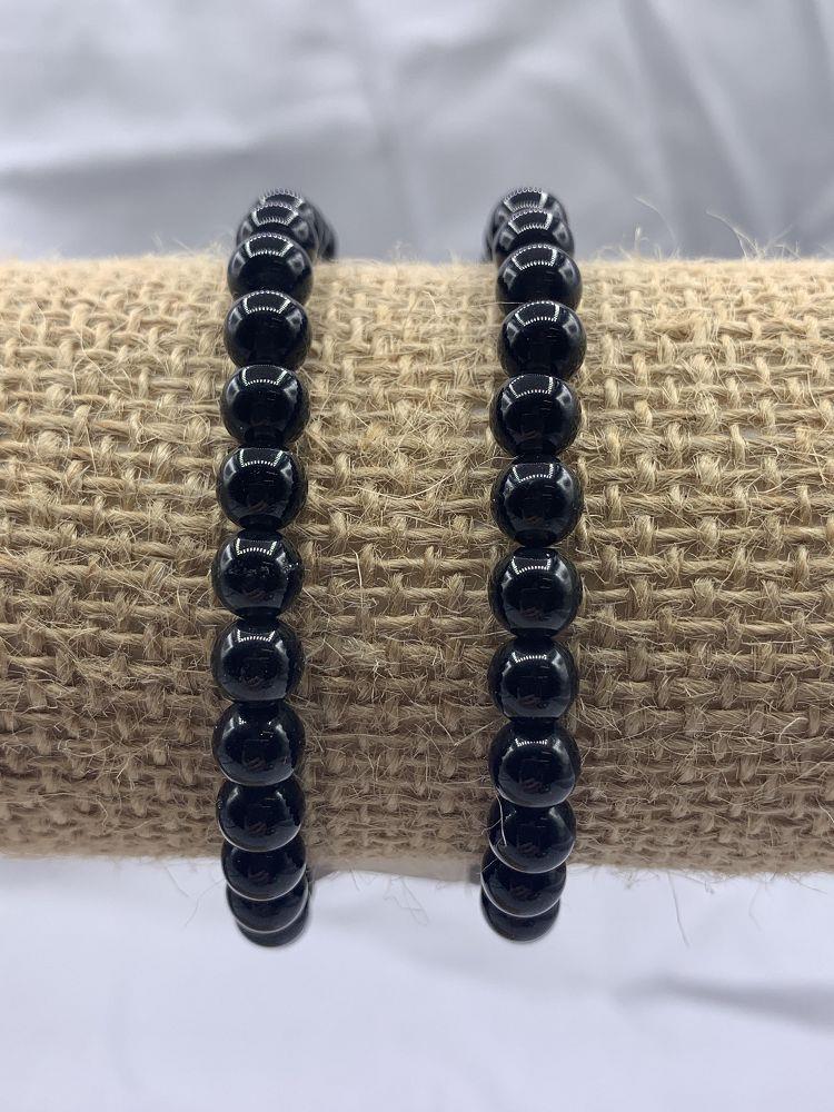 Black Agate Bracelet (6mm) | Jewelry-Bracelet | Wiccan Center