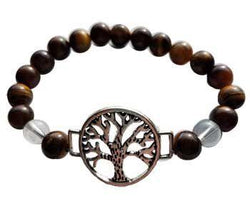 Tiger Eye & Quartz Tree Of Life Bracelet | Jewelry-Bracelet | Wiccan Center