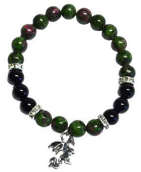 Ruby Zoisite Dragon Bracelet | Jewelry-Bracelet | Wiccan Center