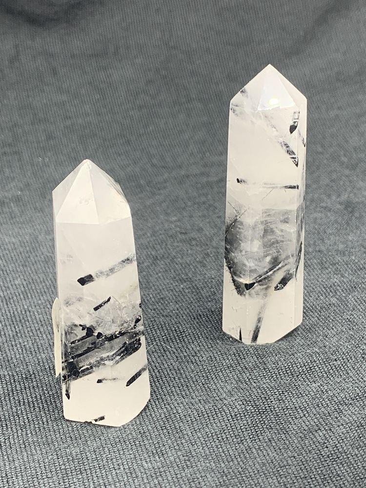 Quartz with Black Tourmaline Obelisk - B Quality (40-99g) | Point | Wiccan Center