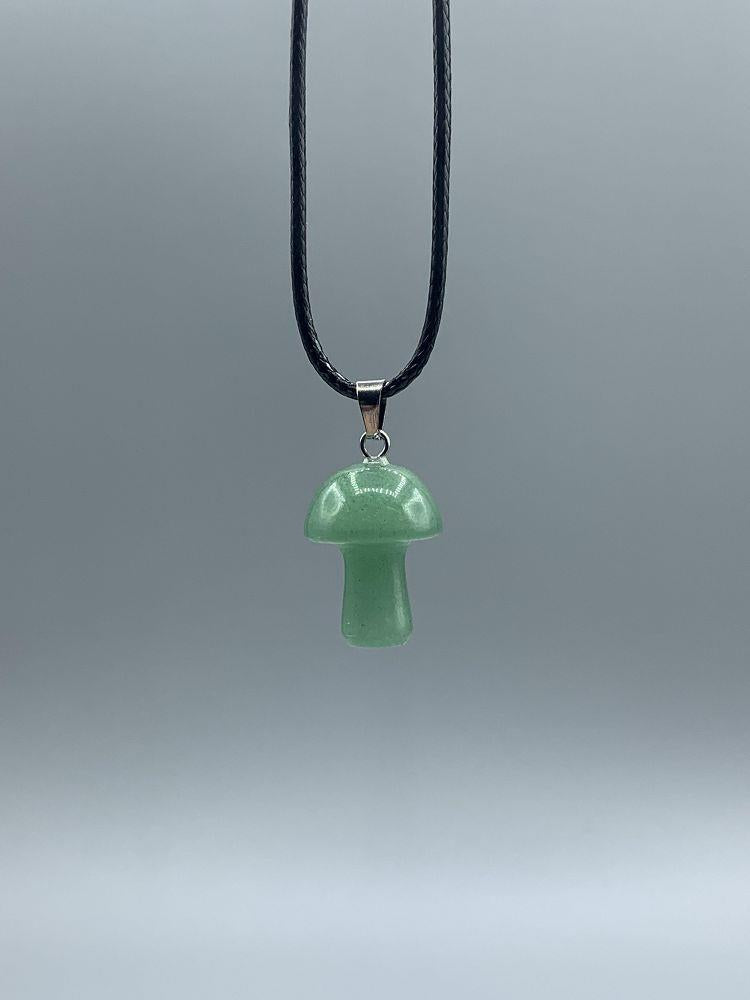 Green Aventurine Mushroom Necklace | Jewelry-Necklace | Wiccan Center