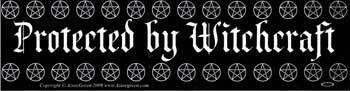 Protected by Witchcraft - Bumper Sticker | Bumper Stickers | Wiccan Center
