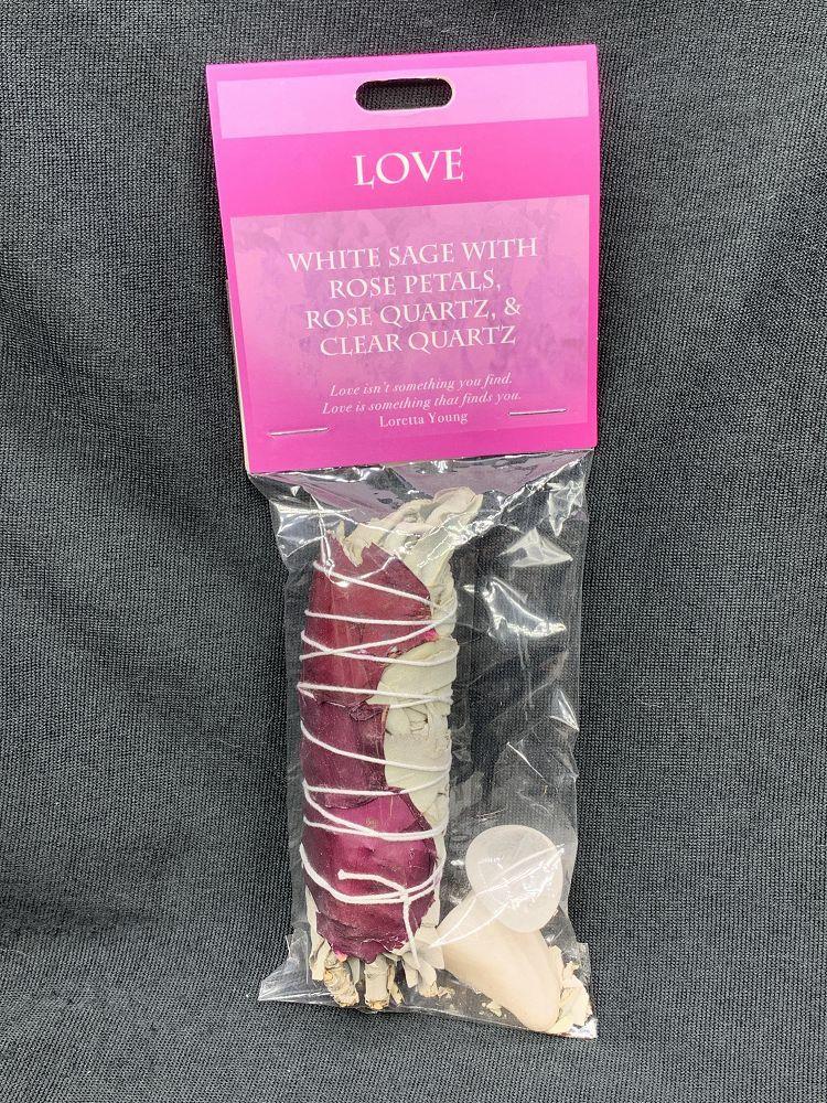 Love/Sage Gemstone Set | Smudge | Wiccan Center