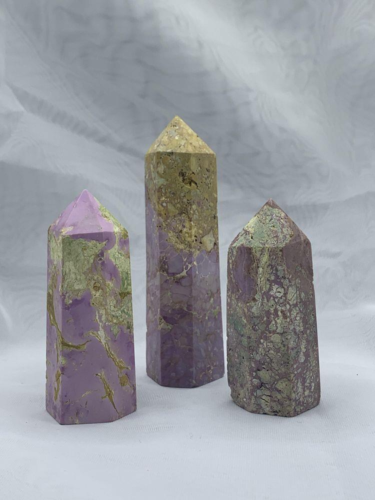 Thulite Obelisk - Medium | Point | Wiccan Center