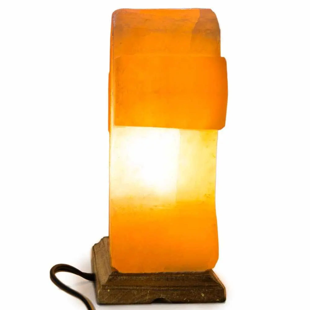 Flat Cross Shaped Salt Lamp - 9" avg. - Cord, Bulb, Dimmer | | Wiccan Center