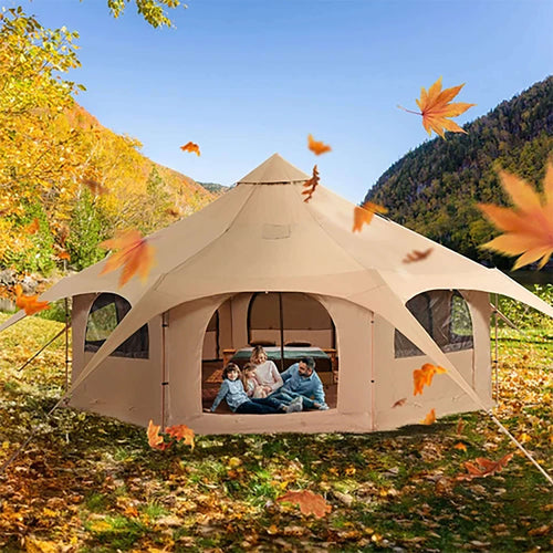 16FT Large Premium 4-Season 8-Person Bell Yurt Tent With Stove Jack (SAK75947) | Yurt Tents | Wiccan Center