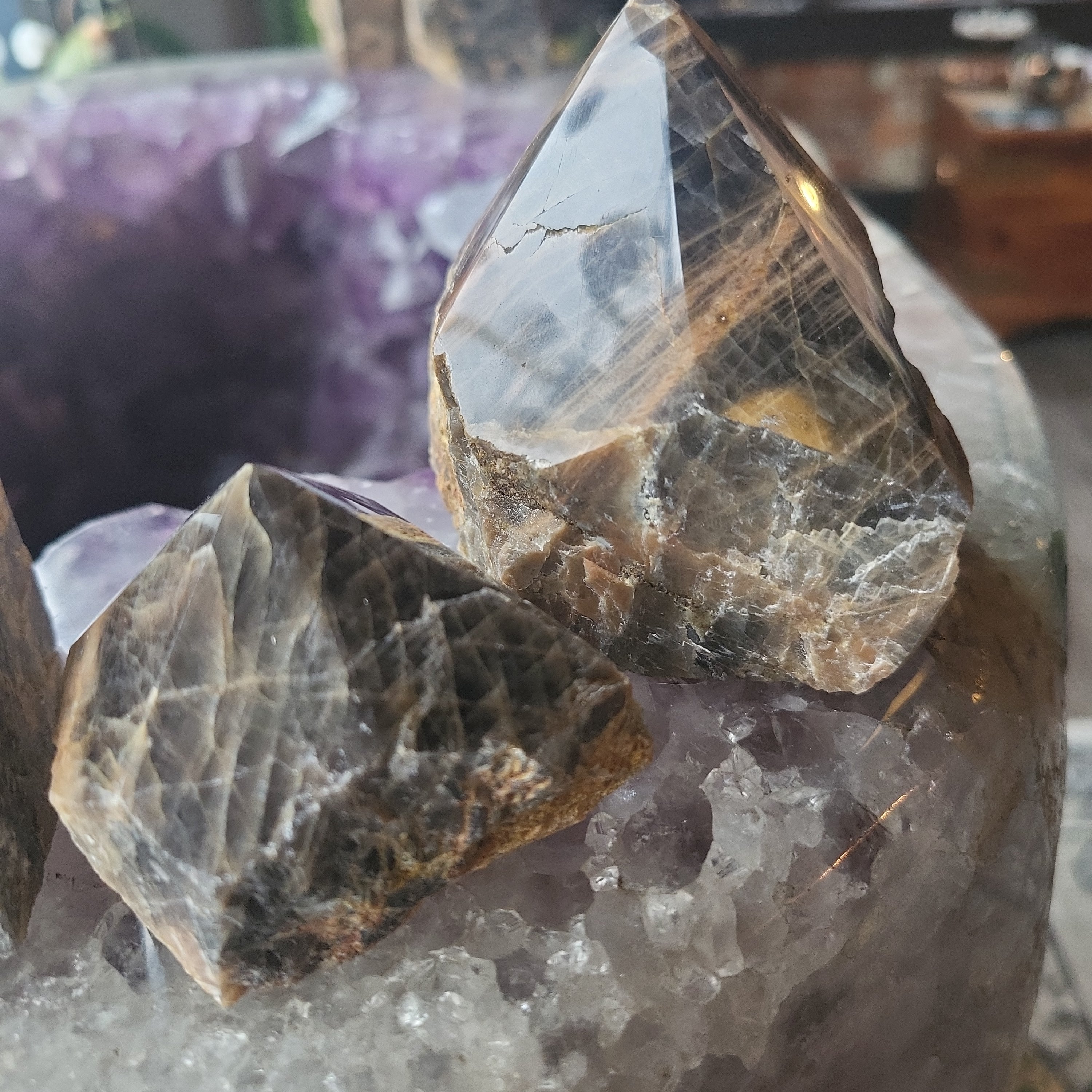 Black Moonstone Polished Point | | Wiccan Center