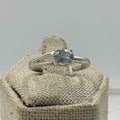 Sterling Silver Split Band Oval Aquamarine Ring- Size 8 - Peace, Courage & Clear Communication | Rings | Wiccan Center