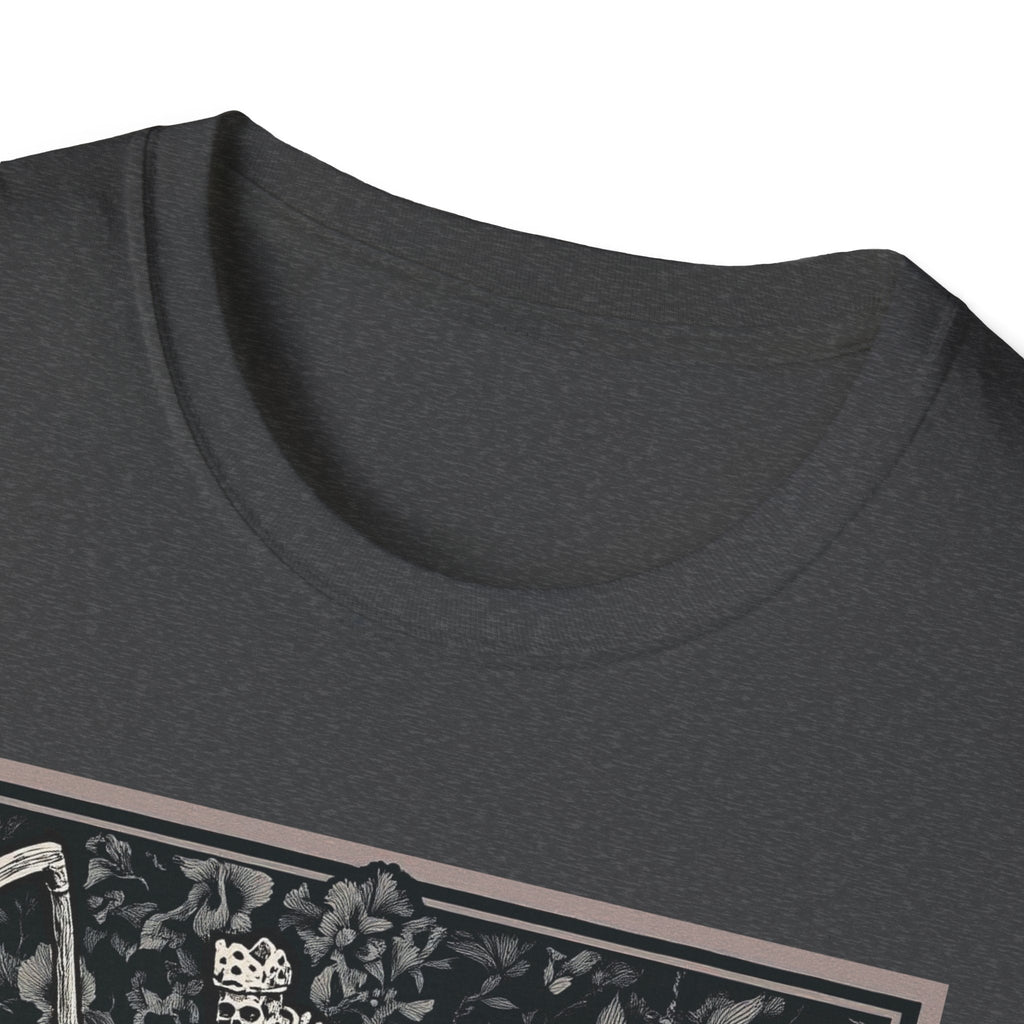 Triumph of Death Shirt | Grim Reaper Tee by Dellamorte | Four Horsemen Memento Mori Halloween Art T-Shirt | Dark Medieval Gothic Apparel