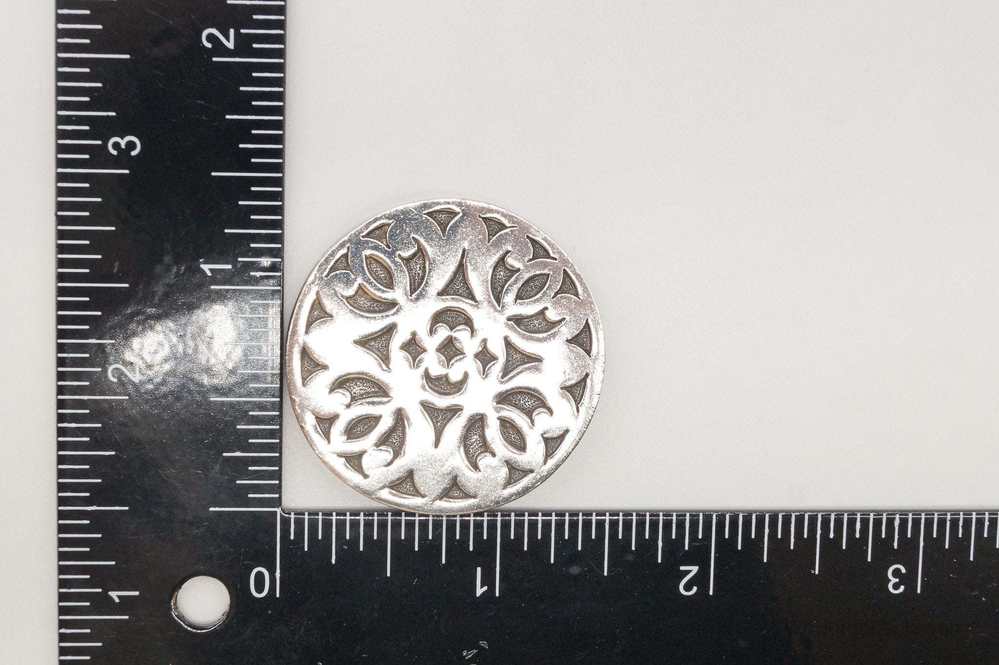 Vintage Indonesia Bali Sterling Silver Disk Rope Necklace Pendant | Jewelry > Necklaces > Pendants | Wiccan Center