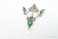 Large Vintage Native American Multi Gem Sterling Silver Pendant | Jewelry > Necklaces > Pendants | Wiccan Center