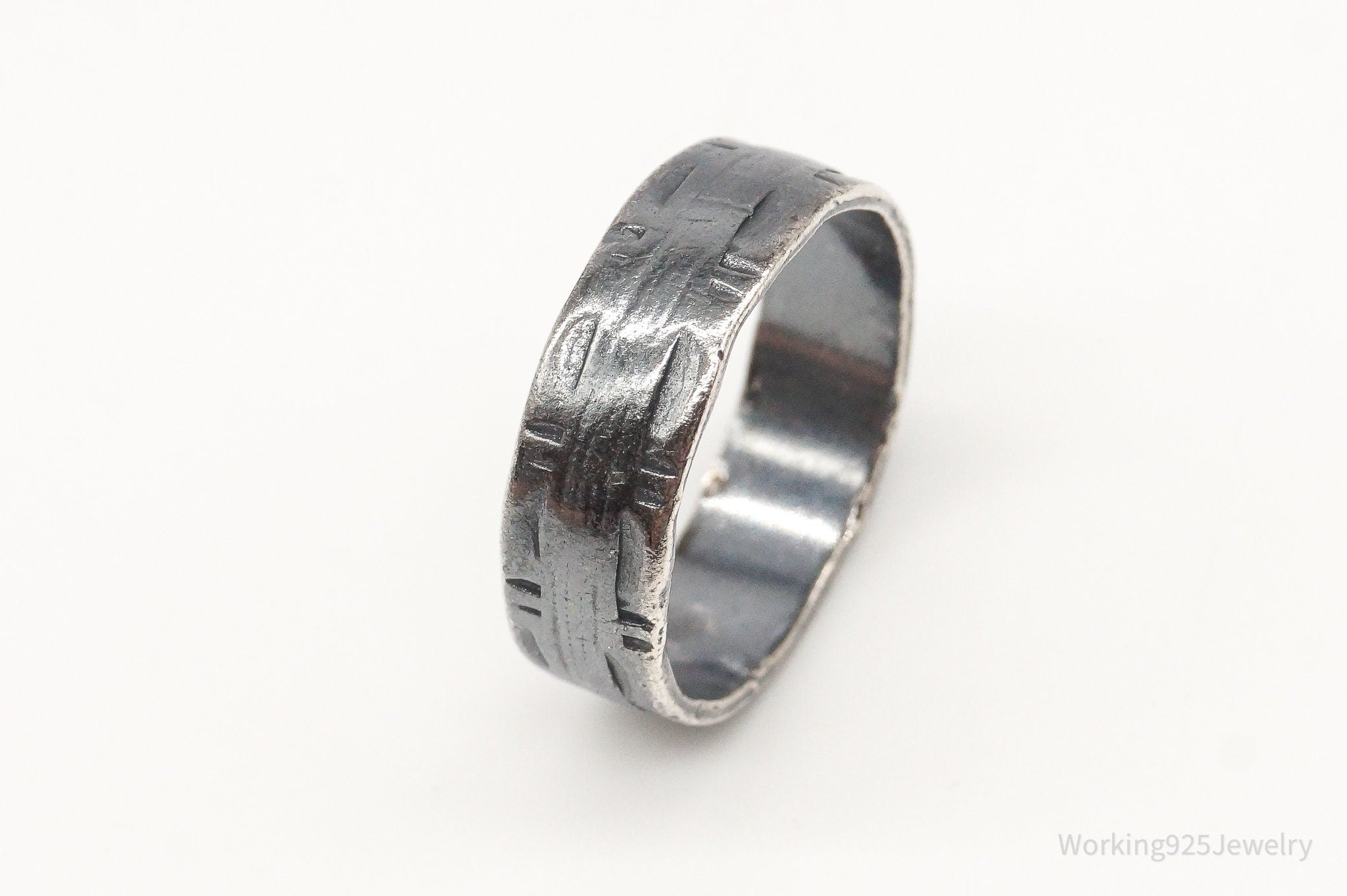 Antique Sterling Silver Band Ring - Size 7 | Jewelry > Rings | Wiccan Center