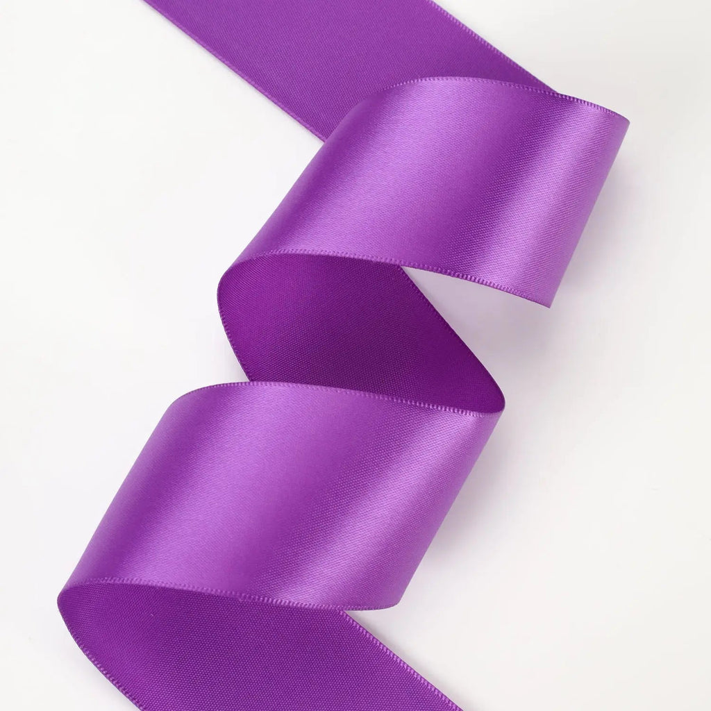 1 1/2" Double Face Satin Ribbon | Purple (465) | 50 Yard Roll | | Wiccan Center