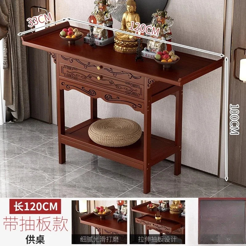 Standing Cabinet Altar – Buddha Table & Home Incense Offering Stand | Religious Altar Table | Wiccan Center