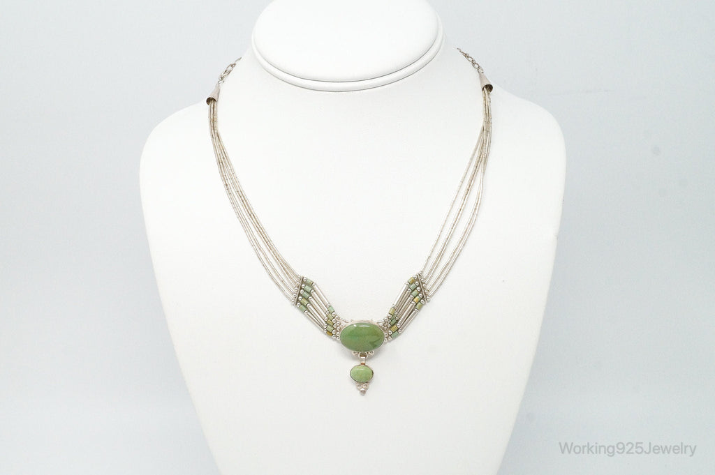 QT Turquoise Pendant On Carolyn Pollack Bead Sterling Silver Necklace Chain | Jewelry > Necklaces | Wiccan Center