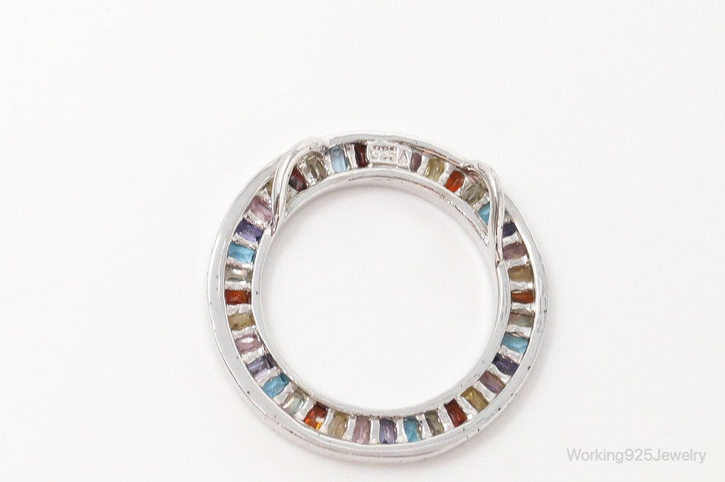 Vintage Multi Gem Sterling Silver Necklace Pendant | Jewelry > Necklaces > Pendants | Wiccan Center