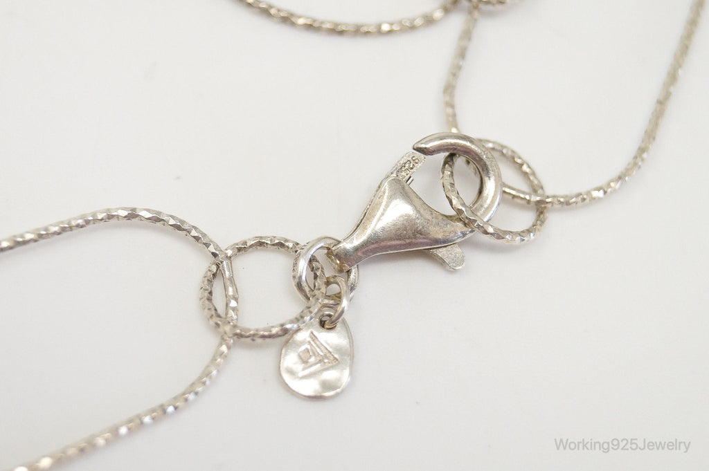 Long Designer Silpada Oval Link Textured Sterling Silver Necklace | Jewelry > Necklaces > Pendants | Wiccan Center