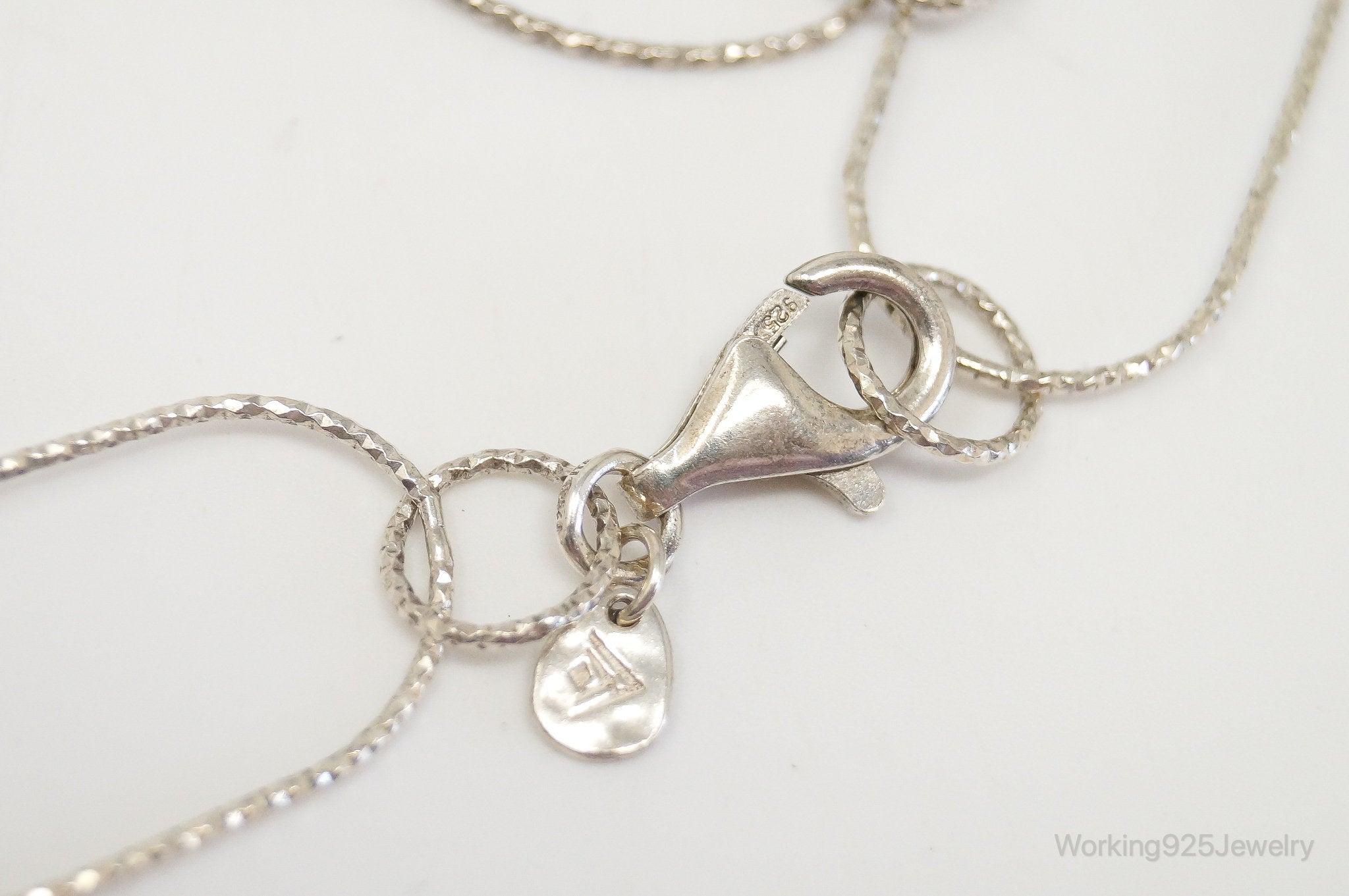 Long Designer Silpada Oval Link Textured Sterling Silver Necklace | Jewelry > Necklaces > Pendants | Wiccan Center