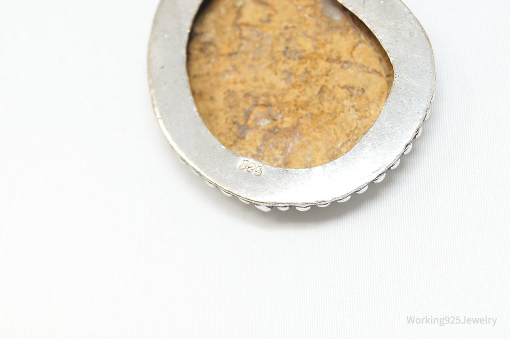 Vintage Large Ammonite Fossil Shell Sterling Silver Necklace Pendant | Jewelry > Necklaces > Pendants | Wiccan Center