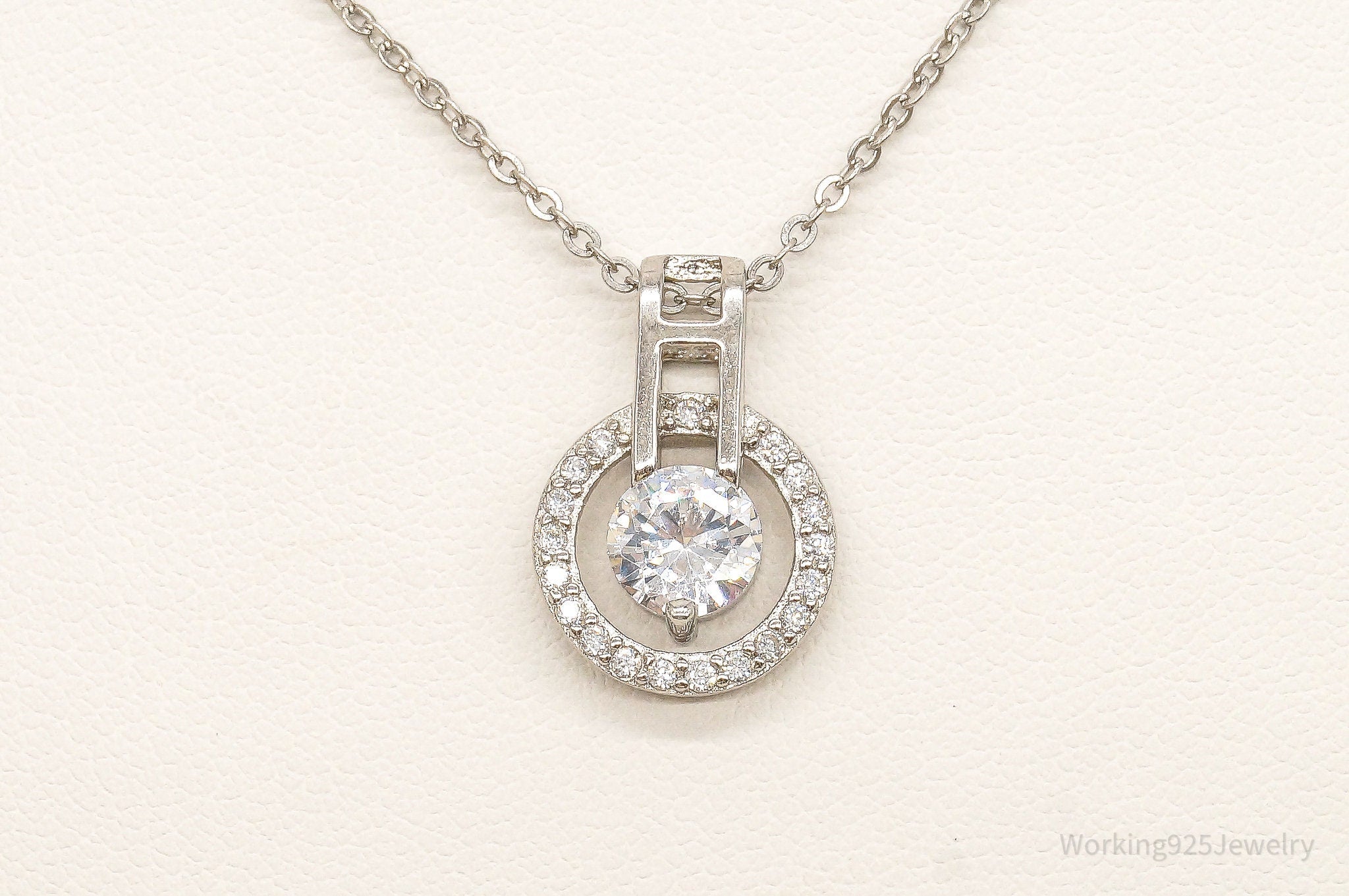 Designer Ryze Cubic Zirconia Sterling Silver Necklace | Jewelry > Necklaces > Pendants | Wiccan Center