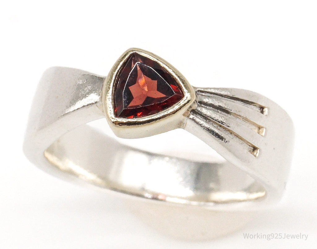 Vintage Garnet Gold Sterling Silver Ring - Size 6 | Jewelry > Rings | Wiccan Center