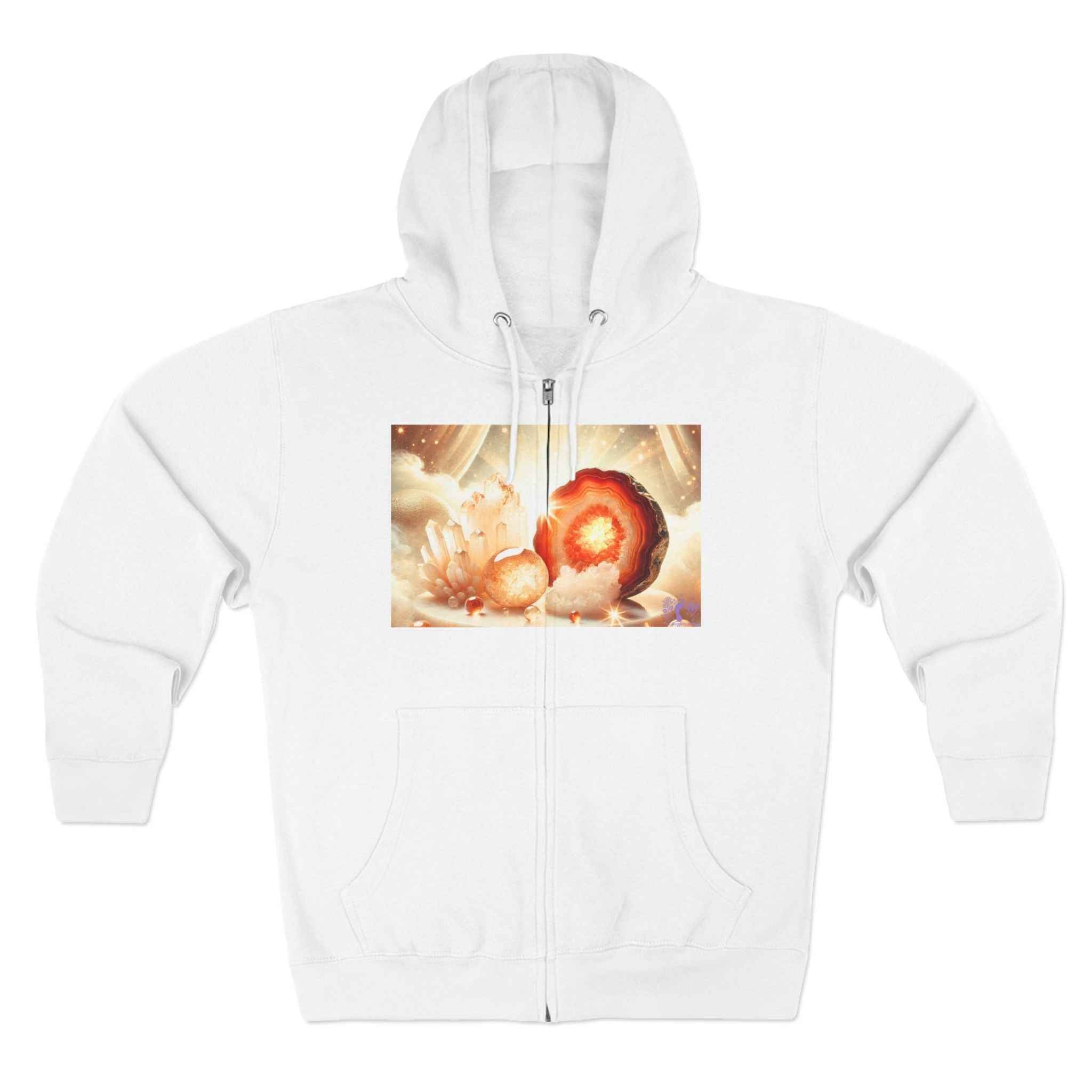 Warm Geode Zipped Hooded Sweater | Hoodie | Wiccan Center