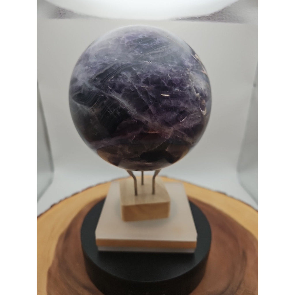 Large Rainbow Fluorite Quartz Crystal Sphere — 6.4 inches, Polished | CrystalCloud Company | Crystal Spheres & Eggs | Wiccan Center