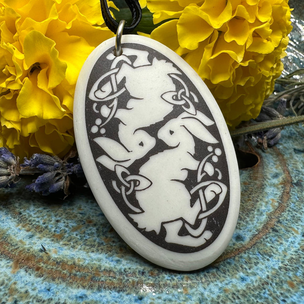 Artisan Celtic Rabbit Necklace - Handmade in the U.S.A. | Pendant | Wiccan Center