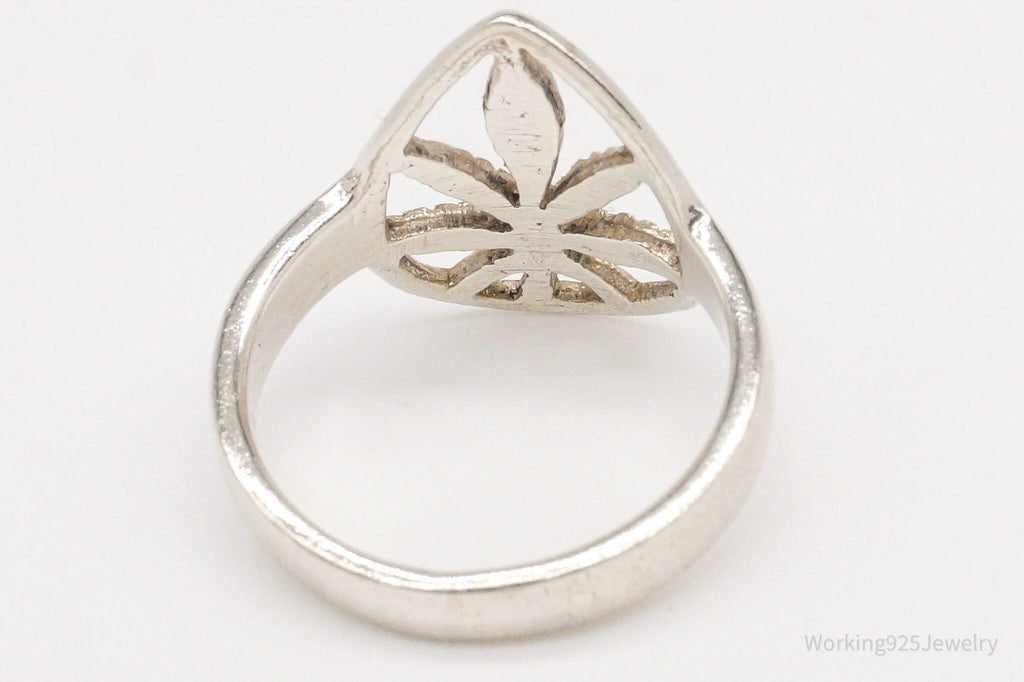 Vintage Medical Marijuana Pot Plant Weed Sterling Silver Ring - Size 5.5 | Jewelry > Rings | Wiccan Center