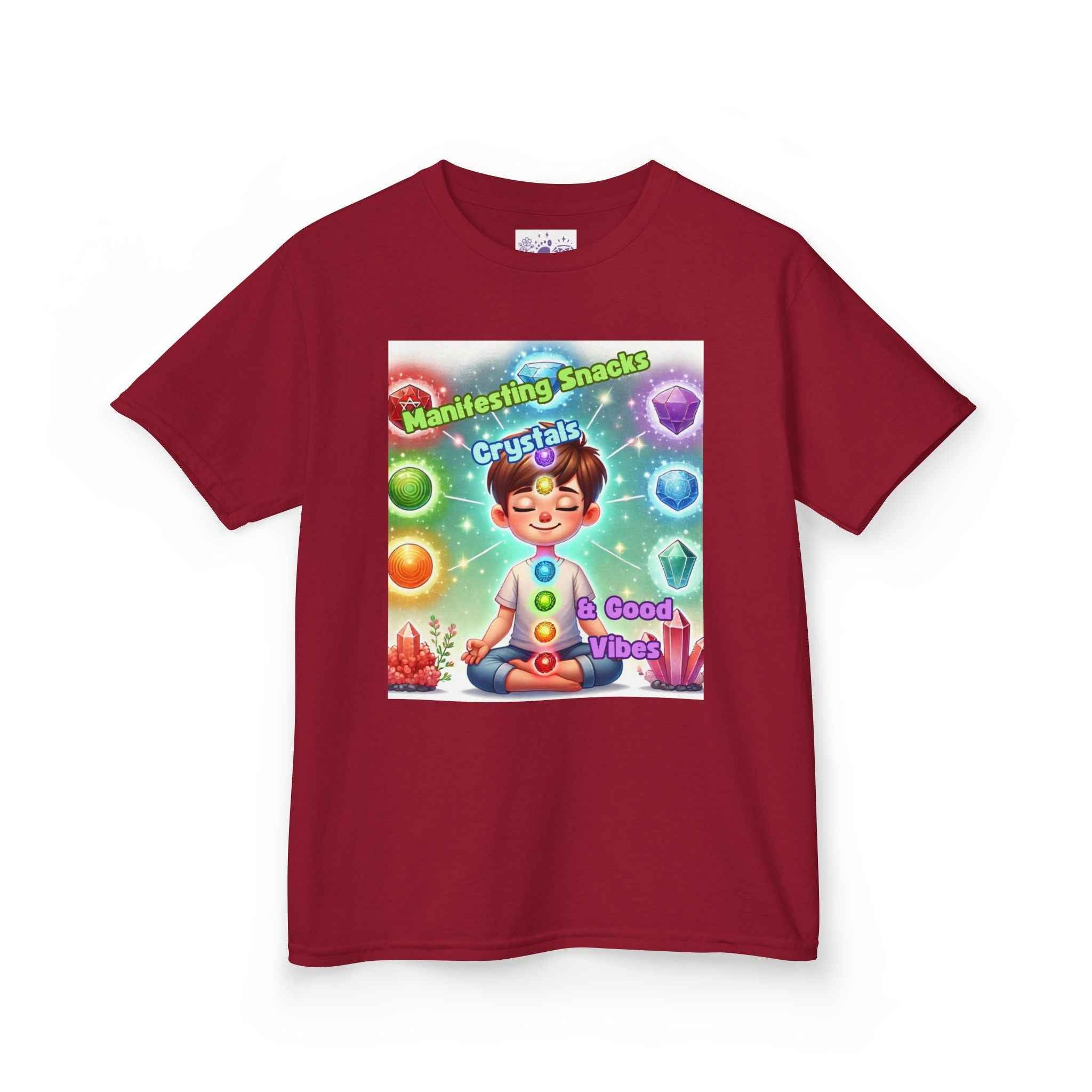Kids TShirt 'Manifesting Snacks, Crystals, and Good Energy' | Kids clothes | Wiccan Center