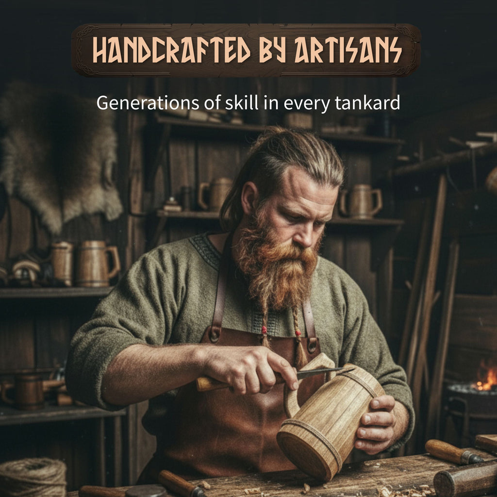 Viking Wooden Tankard – Handcrafted Mango Wood Beer Mug