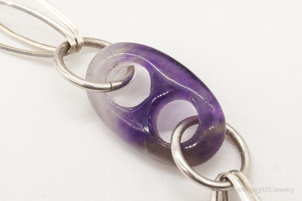 Vintage Amethyst Sterling Silver Chain Necklace 34" | Jewelry > Necklaces > Pendants | Wiccan Center