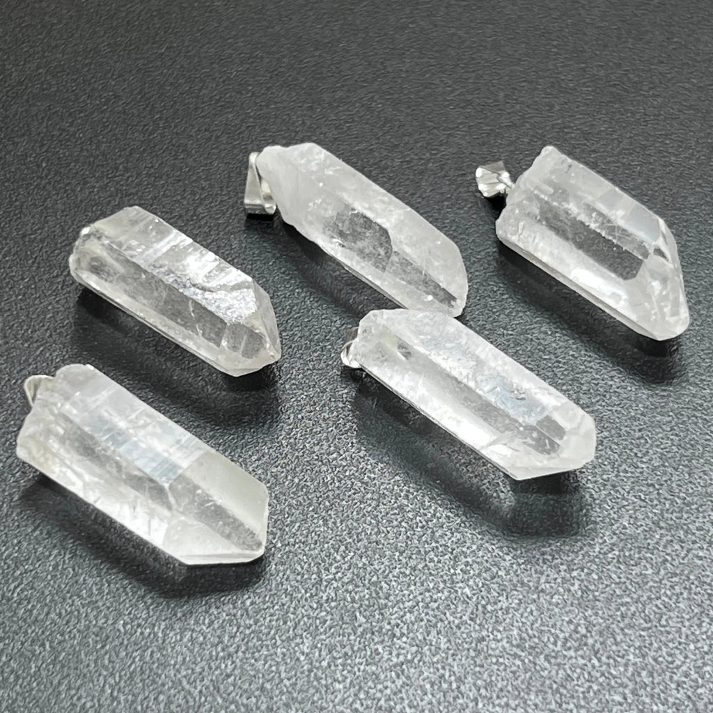 Raw Quartz Crystal Pendant Point Pendant Silver Necklace Charm Gemstone | Retail Pendants | Wiccan Center