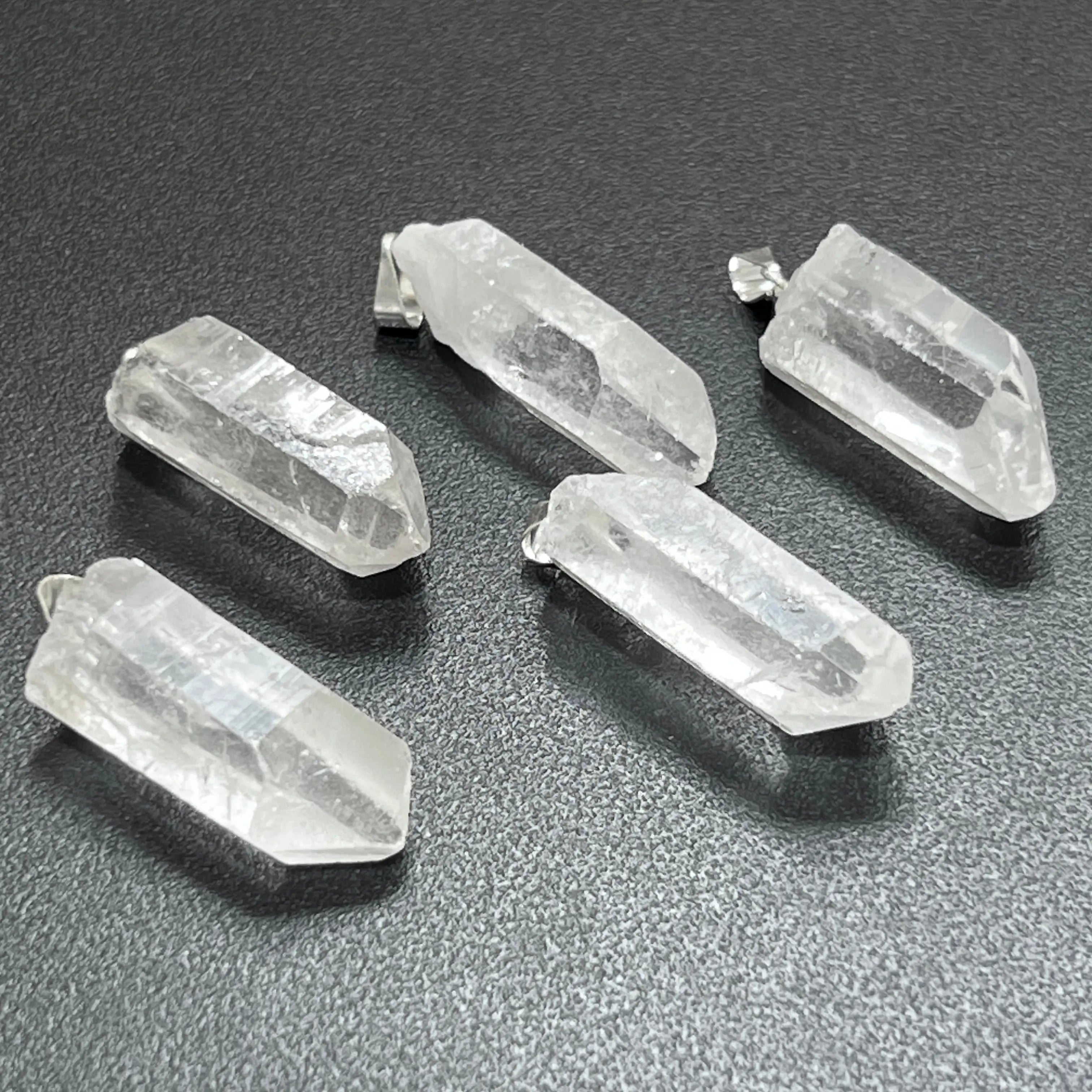 Raw Quartz Crystal Pendant Point Pendant Silver Necklace Charm Gemstone | Retail Pendants | Wiccan Center