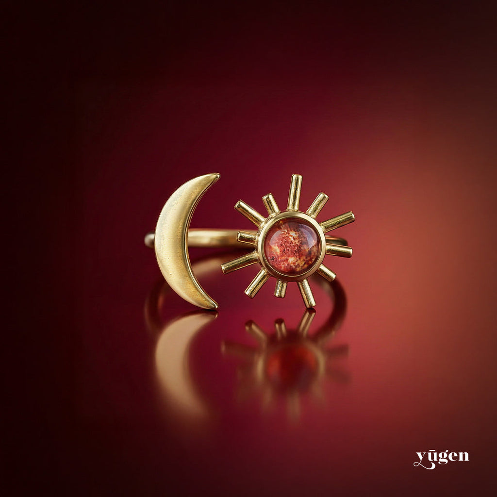 Sun and Moon Sculptural Statement Ring | Ring | Wiccan Center