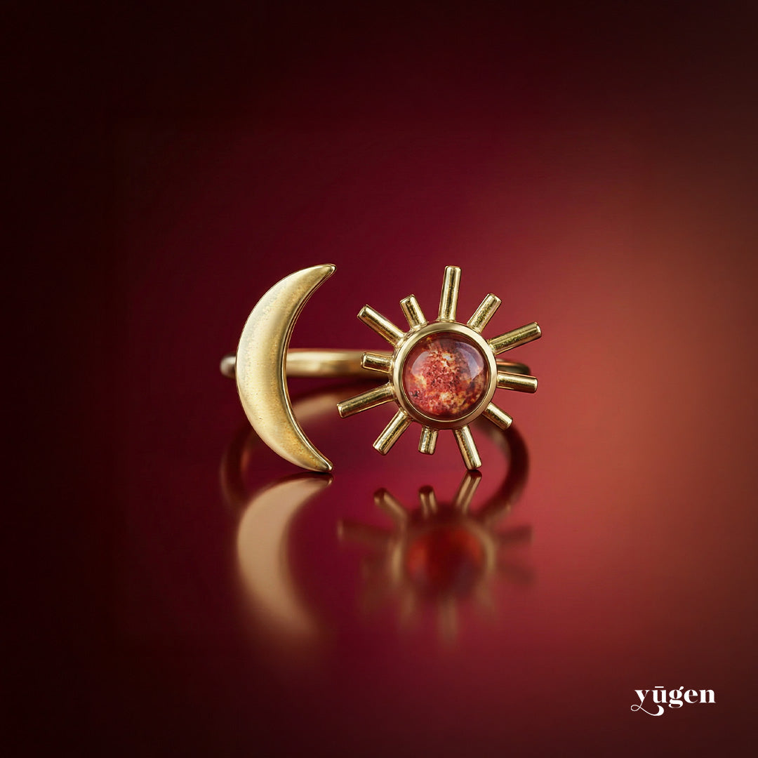 Sun and Moon Sculptural Statement Ring | Ring | Wiccan Center