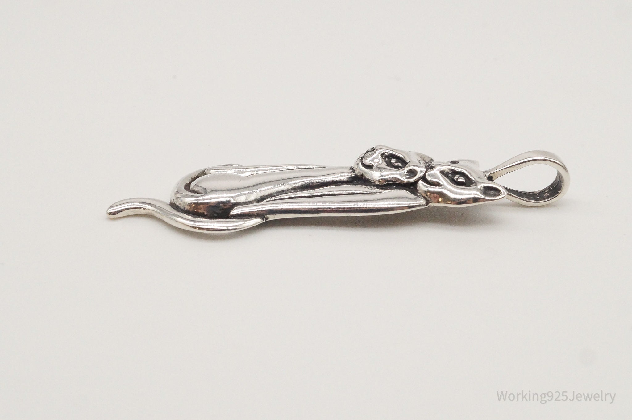 Vintage Designer KABANA Kittens Cats Sterling Silver Pendant | Jewelry > Necklaces > Pendants | Wiccan Center