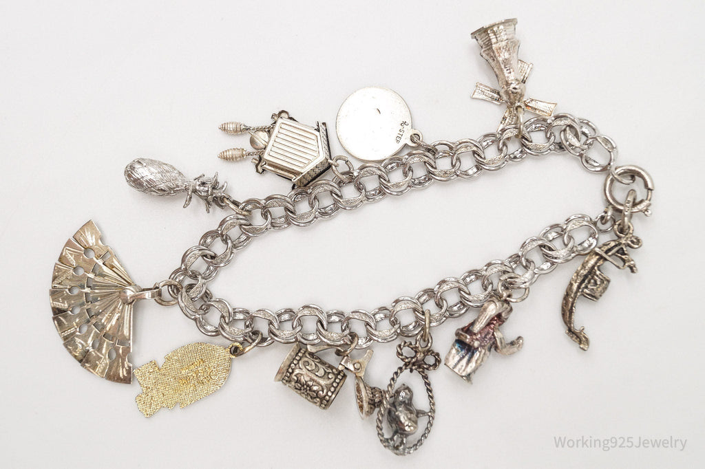 Antique Vintage Charms Sterling Silver Bracelet | Jewelry > Bracelets | Wiccan Center