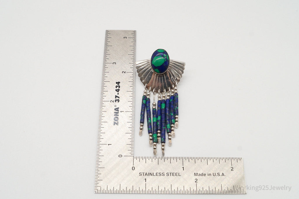Vintage Native American Azurite Sterling Silver Earrings | Jewelry > Earrings | Wiccan Center