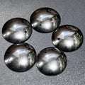 Black Shungite Circle Puffy Dome Drilled Beads Pendant Gemstone Jewelry Necklace Supply | Craft Supplies & Tools > Beads, Gems & Cabochons > Charms & Pendants > Pendants | Wiccan Center