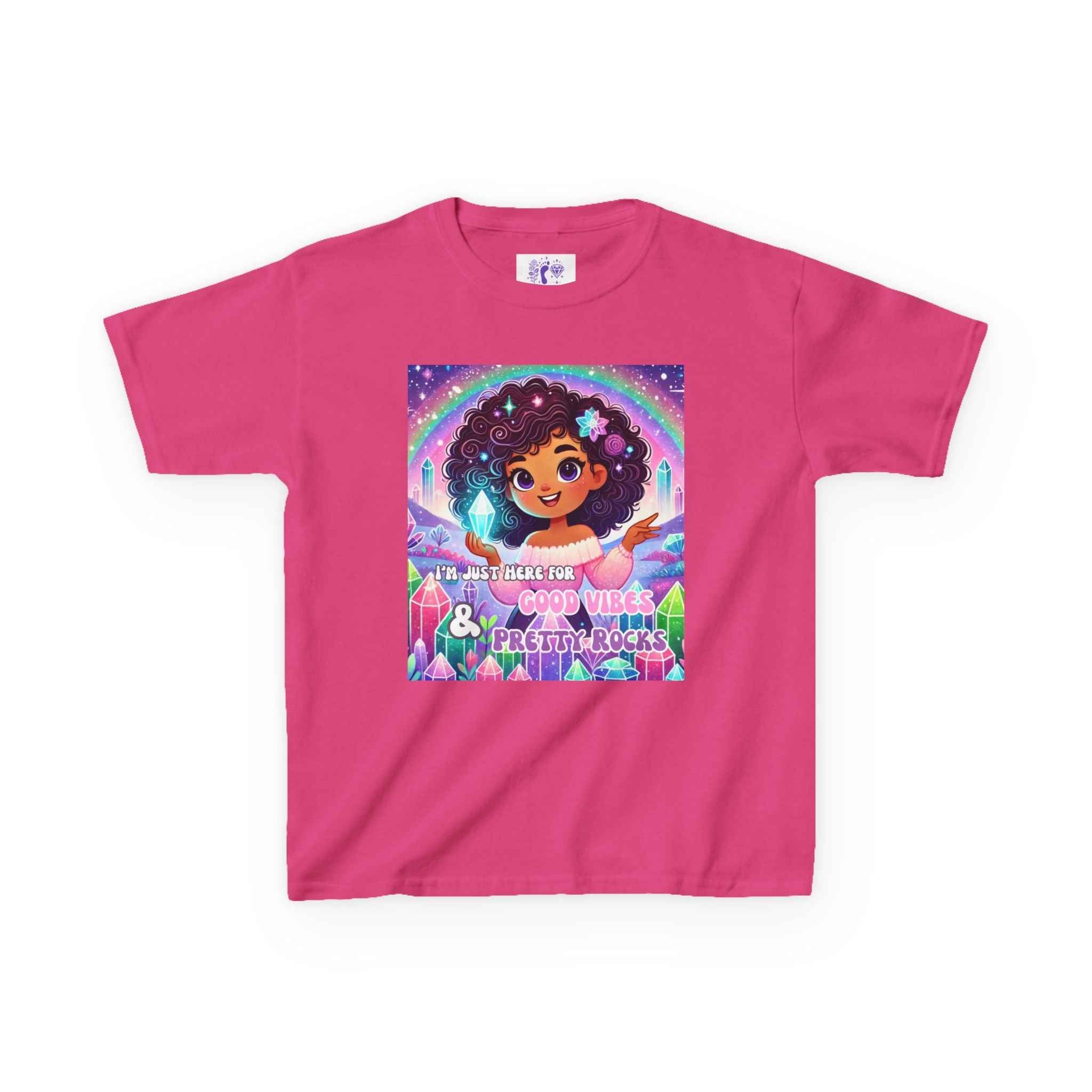 Kids TShirt 'I'm Just Here for Good Vibes and Pretty Rocks' | Kids clothes | Wiccan Center