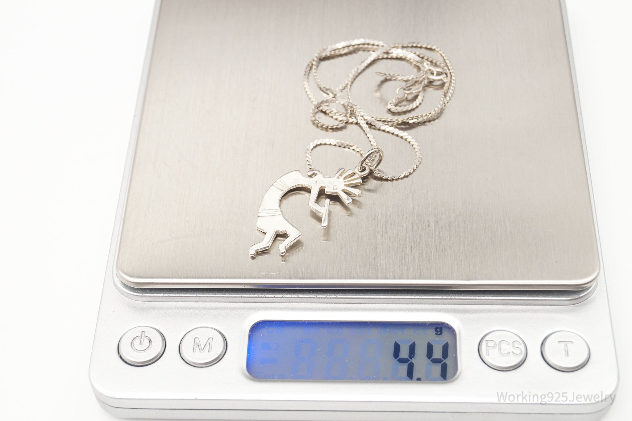 Vintage Native America Dancing Kokopelli Sterling Silver Necklace | Jewelry > Necklaces > Pendants | Wiccan Center